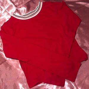 long sleeve crop top tee